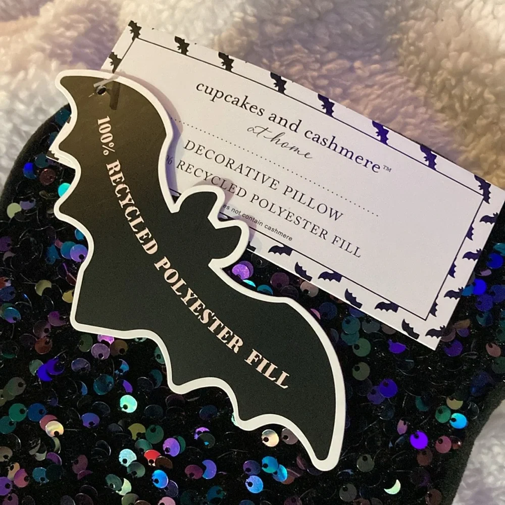 Sequin bat pillow *FIRM PRICE*